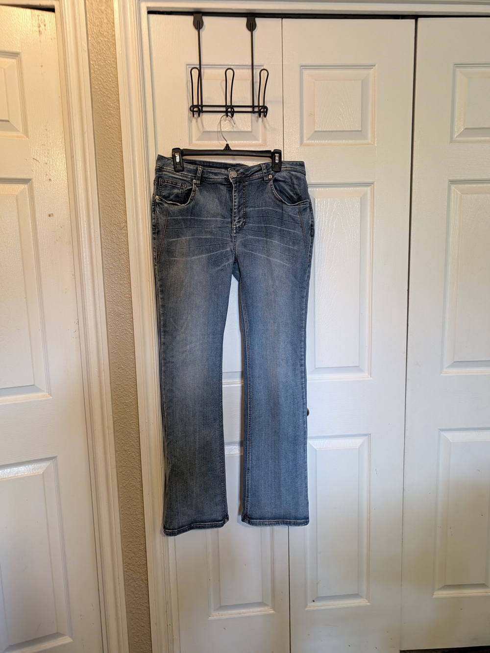 Flamingo American Flag Pocket Bootcut Jeans – Light Wash – Size 2XL
